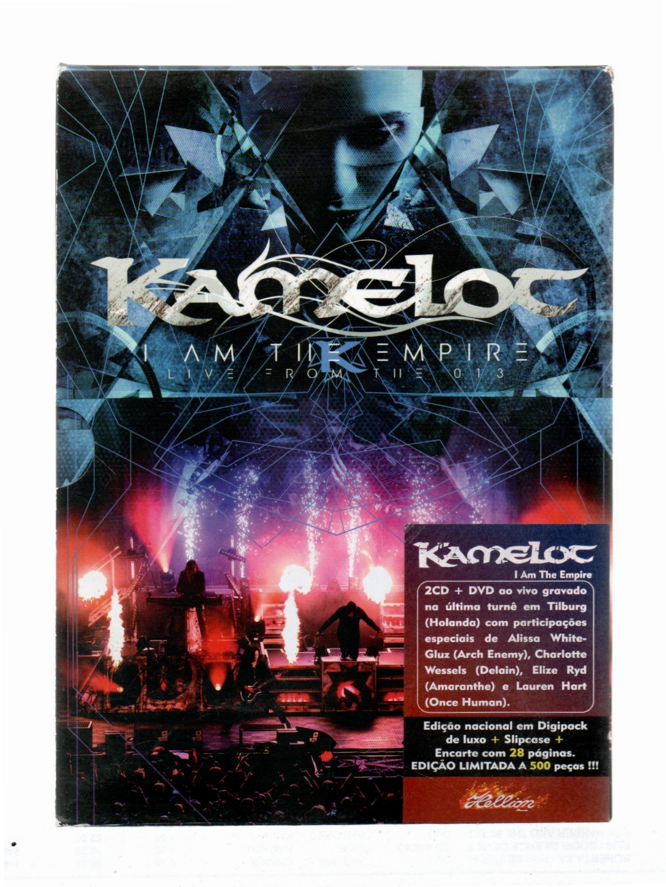 66a4bb0a691d5f1231f5ef257419b82a.jpg Box Dvd + 2 Cd's Kamelot - I Am The Empire Live From The 013 - Imagem 1