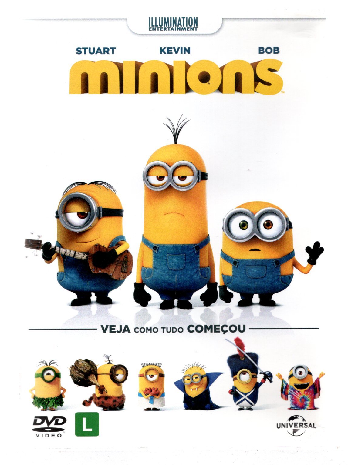 de115a1e80751b3e8532708db39a6acd.jpg DVD Minions Veja como tudo comecou - Imagem 1