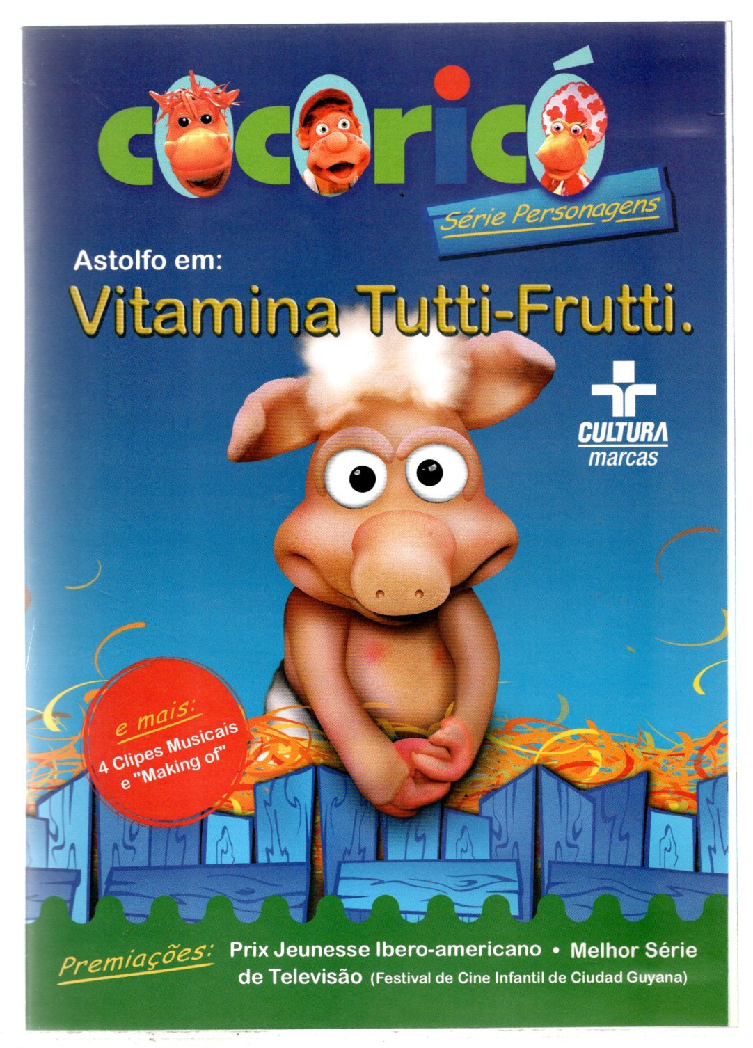 4deddb8ba218ffc588b8334275e10b75.jpg Dvd Cocoricó - Astolfo Em Vitamina Tutti-frutti - Imagem 1