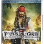 Blu-ray 4 Discos Piratas Do Caribe - Navegando Em Águas