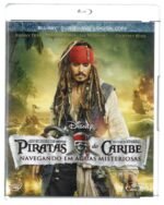 Blu-ray 4 Discos Piratas Do Caribe - Navegando Em Águas