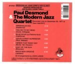 CD Paul desmond & the Modern Jazz Quartet - Imagem 2